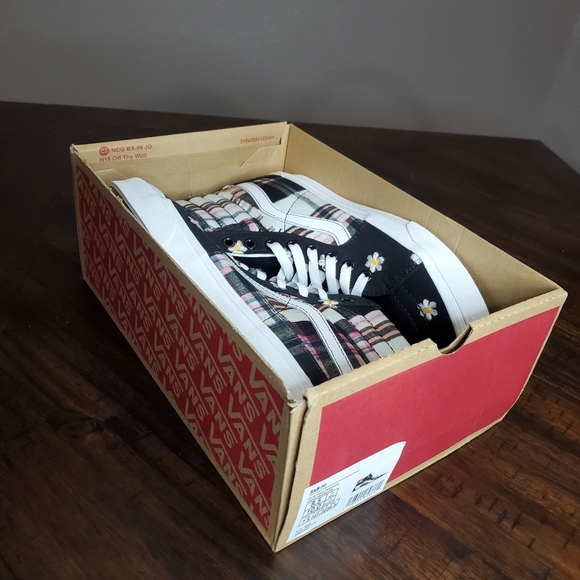 Vans Sk8-Hi Floral Plaid Patchwork Women Size 10, Men Size 8.5 - Picture 10 of 11